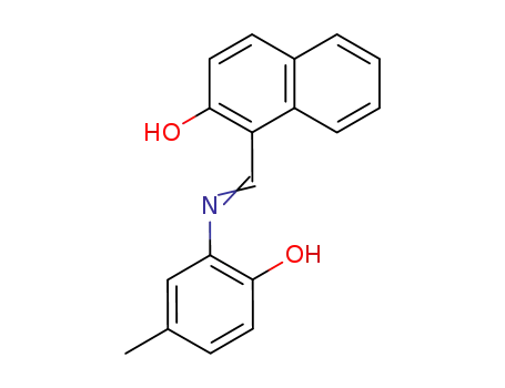 Molecular Structure of 55041-54-8 (2-Naphthalenol, 1-[[(2-hydroxy-5-methylphenyl)imino]methyl]-)