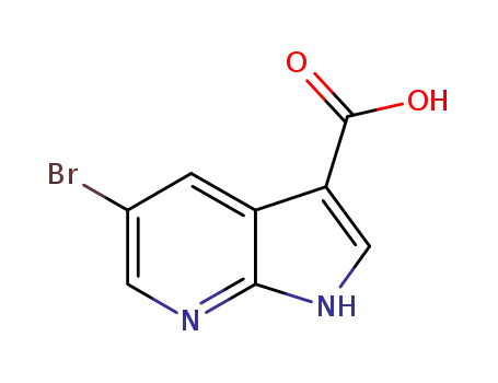 Molecular Structure of 849068-61-7 (5-bromo-1H-pyrrolo[2,3-b]pyridine-3-carboxylic acid)