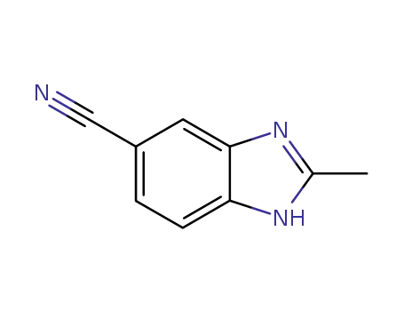Molecular Structure of 92443-13-5 (2-METHYLBENZIMIDAZOLE-5-CARBONITRILE)