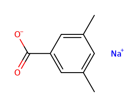 Molecular Structure of 17274-00-9 (Benzoic acid, 3,5-dimethyl-, sodium salt)