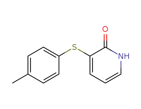Molecular Structure of 107383-65-3 (2(1H)-Pyridinone, 3-[(4-methylphenyl)thio]-)