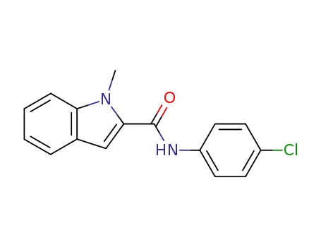 Molecular Structure of 61939-22-8 (1H-Indole-2-carboxamide, N-(4-chlorophenyl)-1-methyl-)