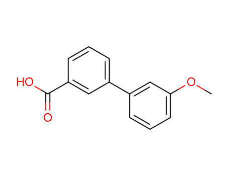 Molecular Structure of 168618-45-9 (3'-METHOXY-BIPHENYL-3-CARBOXYLIC ACID)