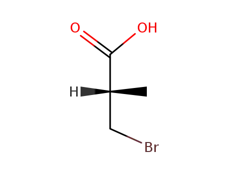Molecular Structure of 81026-68-8 (Propanoic acid, 3-bromo-2-methyl-, (S)-)