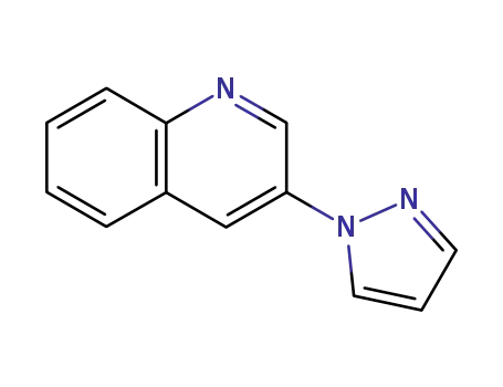 Molecular Structure of 63822-93-5 (Quinoline, 3-(1H-pyrazol-1-yl)-)