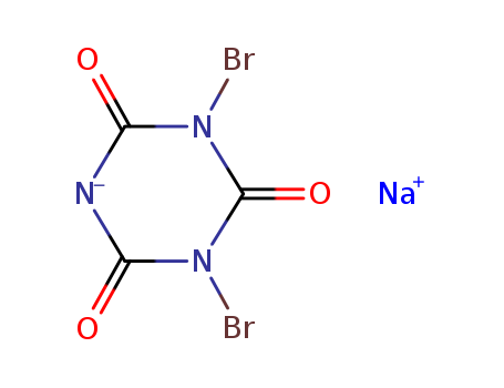 Molecular Structure of 15114-34-8 (1,3,5-Triazine-2,4,6(1H,3H,5H)-trione, 1,3-dibromo-, sodium salt)