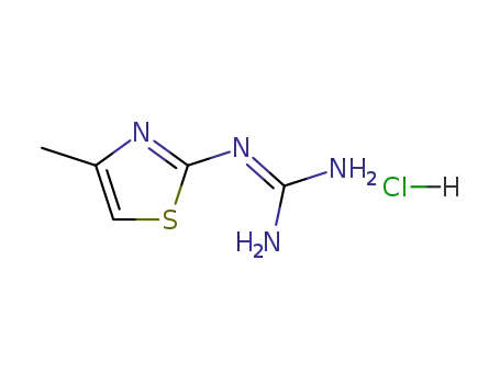 Molecular Structure of 100599-91-5 (4-METHYLTHIAZOL-2-YLGUANIDINE HYDROCHLORIDE)