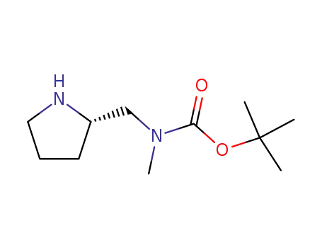 Molecular Structure of 172477-91-7 ((S)-METHYL-(2-PYRROLIDINYLMETHYL)-CARBAMIC ACID 1,1-DIMETHYLETHYL ESTER)