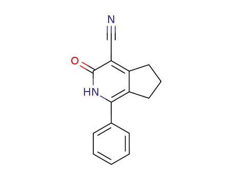 Molecular Structure of 126921-96-8 (3-oxo-1-phenyl-3,5,6,7-tetrahydro-2H-cyclopenta[c]pyridine-4-carbonitrile)