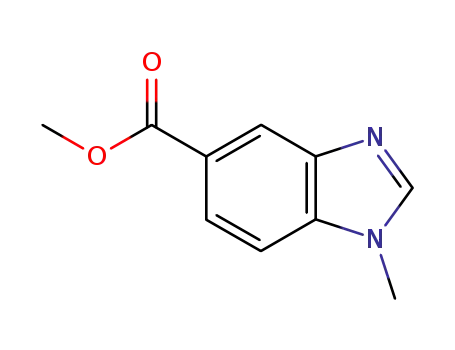Molecular Structure of 131020-36-5 (1H-Benzimidazole-5-carboxylicacid,1-methyl-,methylester(9CI))
