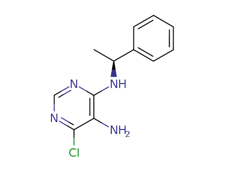 Molecular Structure of 112088-62-7 (6-CHLORO-N4-(1-PHENYL-ETHYL)-PYRIMIDINE-4,5-DIAMINE)