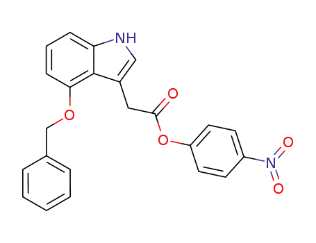 Molecular Structure of 144923-56-8 (4-Nitrophenyl <(4-Benzyloxy)-1H-indol-3-yl>acetate)
