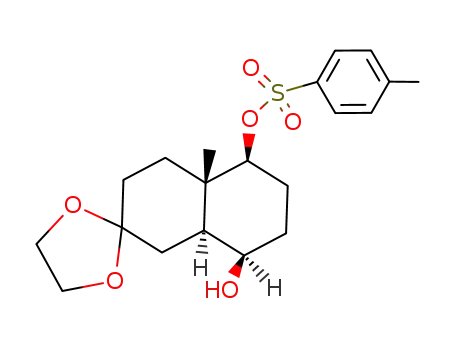 Molecular Structure of 124149-98-0 ((4'aα,5'α,8'α,8'aβ)-octahydro-4'a-methylspiro<1,3-dioxolane-2,2'(1'H)-naphthalene>-5',8'-diol 5'-(4-methylbenzenesulfonate))