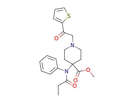 N-(phenyl)-N-[1-(2-oxo-2-(2-thienyl)ethyl)-4-methoxycarbonyl-4-piperidinyl]propanamide