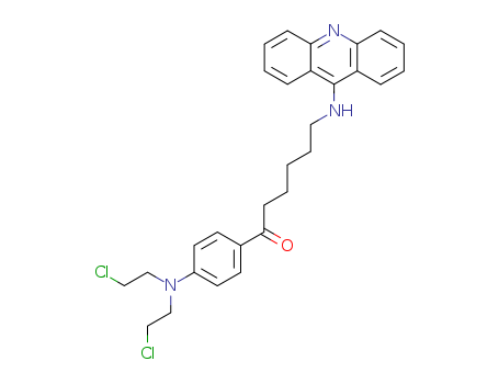 125173-79-7,6-(acridin-9-ylamino)-1-[4-[bis(2-chloroethyl)amino]phenyl]hexan-1-one,6-(9-Acridinylamino)-1-(4-(bis(2-chloroethyl)amino)phenyl)-1-hexanone;1-Hexanone,6-(9-acridinylamino)-1-[4-[bis(2-chloroethyl)amino]phenyl];