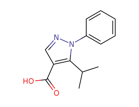 Molecular Structure of 116344-18-4 (5-Isopropyl-1-phenyl-1H-pyrazole-4-carboxylic	acid)