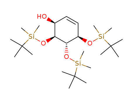 Molecular Structure of 129745-63-7 (2-Cyclohexen-1-ol, 4,5,6-tris[[(1,1-dimethylethyl)dimethylsilyl]oxy]-,
(1S,4R,5S,6S)-)