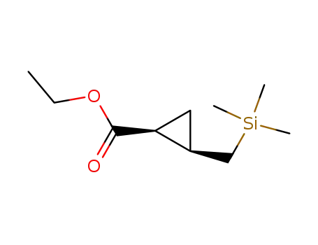 Molecular Structure of 5075-41-2 (Cyclopropanecarboxylic acid, 2-[(trimethylsilyl)methyl]-, ethyl ester, cis-)