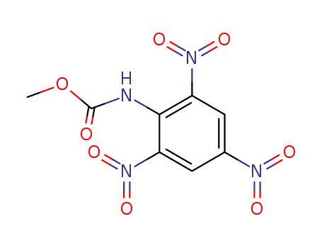 Molecular Structure of 95569-16-7 (Carbamic acid, (2,4,6-trinitrophenyl)-, methyl ester)