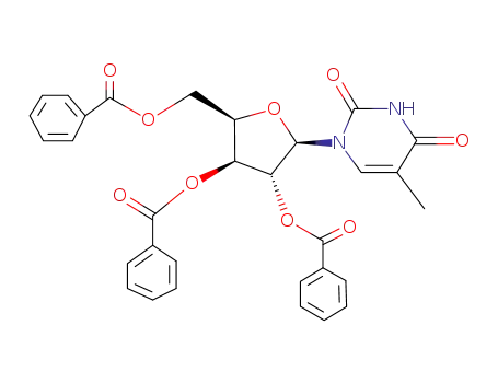 5-methyl-1-(2,3,5-tri-O-benzoylpentofuranosyl)pyrimidine-2,4(1H,3H)-dione