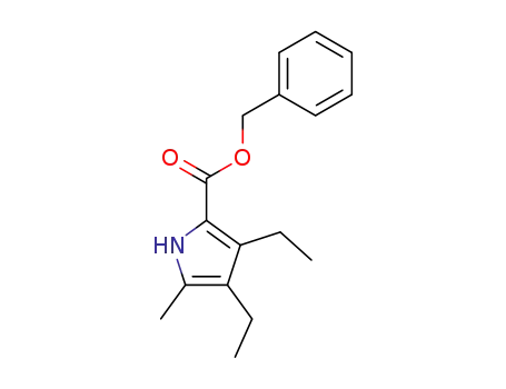 Molecular Structure of 59435-27-7 (1H-Pyrrole-2-carboxylic acid, 3,4-diethyl-5-methyl-, phenylmethyl ester)