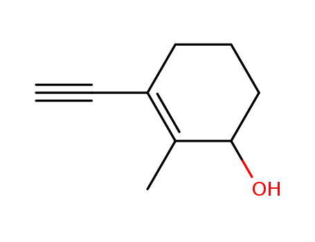 Molecular Structure of 89998-57-2 (2-Cyclohexen-1-ol, 3-ethynyl-2-methyl- (9CI))