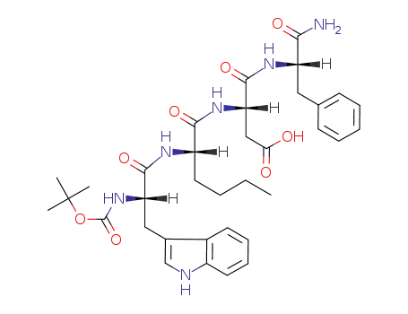 Molecular Structure of 6667-38-5 (Boc-Trp-Nle-Asp-Phe-NH<sub>2</sub>)