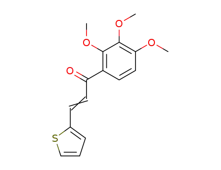 Molecular Structure of 121639-08-5 ((trimethoxy-2,3,4 phenyl) (thienyl-2)-3 propene-2 one-1)