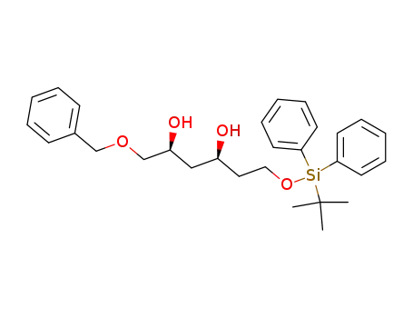 Molecular Structure of 153025-58-2 ((3S,5S)-6-(benzyloxy)-1-(tert-butyldiphenylsilyloxy)-3,5-dihydroxyhexane)