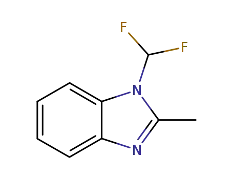 Molecular Structure of 84941-16-2 (1H-Benzimidazole,1-(difluoromethyl)-2-methyl-(9CI))
