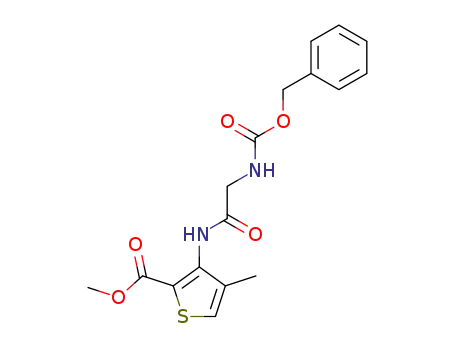 Molecular Structure of 135429-76-4 (3-((benzyloxycarbonyl)glycyl)amino-2-methoxycarbonyl-4-methylthiophene)