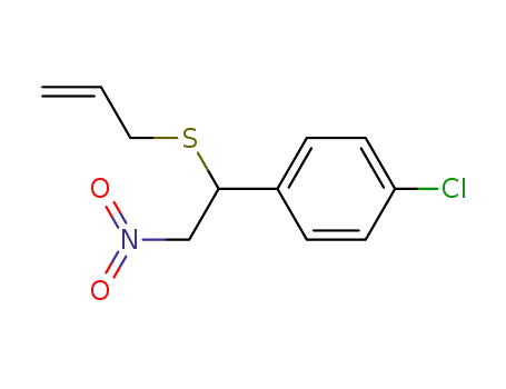 Molecular Structure of 128869-29-4 (Benzene, 1-chloro-4-[2-nitro-1-(2-propenylthio)ethyl]-)