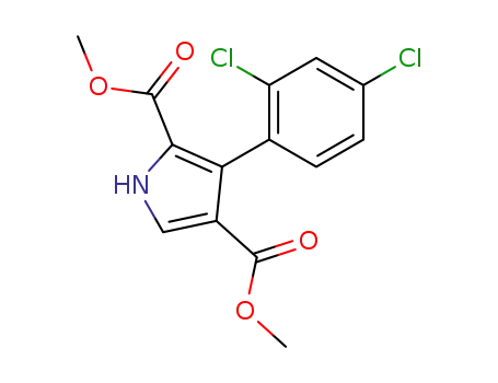 Molecular Structure of 76304-30-8 (1H-Pyrrole-2,4-dicarboxylic acid, 3-(2,4-dichlorophenyl)-, dimethyl ester)