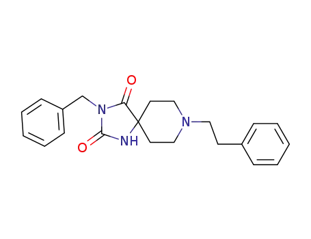Molecular Structure of 124312-78-3 (3-benzyl-8-(2-phenylethyl)-1,3,8-triazaspiro[4.5]decane-2,4-dione)
