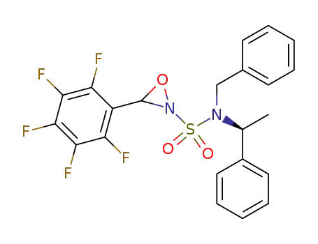 3-Pentafluorophenyl-oxaziridine-2-sulfonic acid benzyl-((S)-1-phenyl-ethyl)-amide