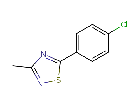 Molecular Structure of 74466-94-7 (5-(4-CHLOROPHENYL)-3-METHYL-1,2,4-THIADIAZOLE)