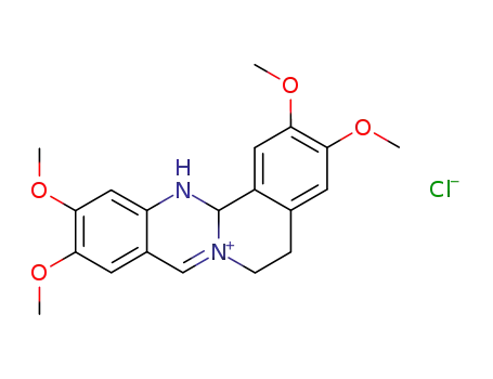 Molecular Structure of 114688-70-9 (2,3,10,11-tetramethoxy-5,6,13,13a-tetrahydroisoquino<1,2-b>quinazolinium chloride)