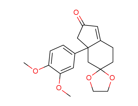 Molecular Structure of 88176-86-7 (3a-(3,4-dimethoxyphenyl)-5,5-(ethylenedioxy)-3,3a,4,5,6,7-hexahydro-2H-inden-2-one)