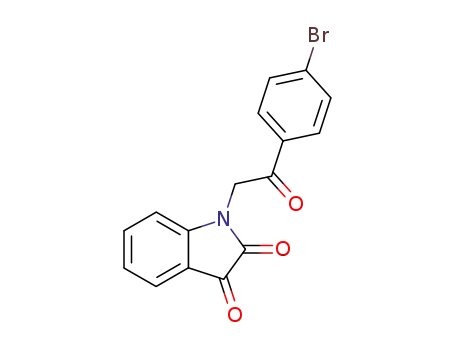 Molecular Structure of 75822-43-4 (1H-Indole-2,3-dione, 1-[2-(4-bromophenyl)-2-oxoethyl]-)