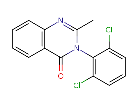 Molecular Structure of 25509-06-2 (3-(2,6-dichlorophenyl)-2-methylquinazolin-4(3H)-one)