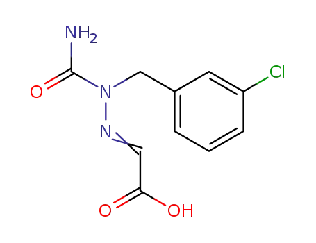 Acetic acid, [(aminocarbonyl)[(3-chlorophenyl)methyl]hydrazono]-
