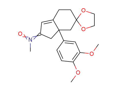 Molecular Structure of 91713-15-4 (3a-(3,4-dimethoxyphenyl)-5,5-(ethylenedioxy)-3,3a,4,5,6,7-hexahydro-2H-inden-2-one N-methylnitrone)