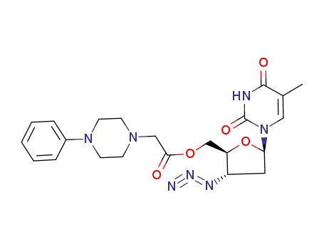 Thymidine,3'-azido-3'-deoxy-, 5'-(4-phenyl-1-piperazineacetate) (9CI)