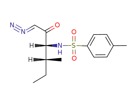 Molecular Structure of 72676-74-5 ((1Z,3R,4R)-1-diazonio-4-methyl-3-{[(4-methylphenyl)sulfonyl]amino}hex-1-en-2-olate (non-preferred name))