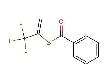 Molecular Structure of 106306-31-4 (Benzenecarbothioic acid, S-[1-(trifluoromethyl)ethenyl] ester)