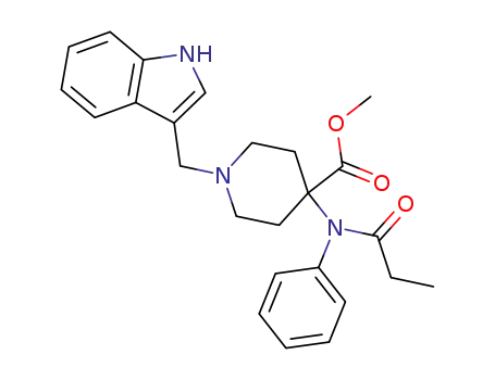 N-(phenyl)-N-[1-(1H-indol-3-yl(methyl))-4-methoxy-carbonyl-4-piperidinyl]propanamide