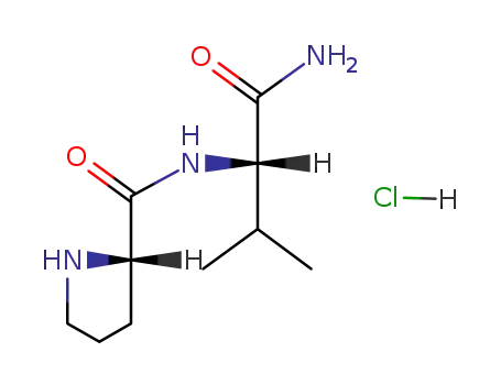 Molecular Structure of 51165-72-1 (L-Valinamide, L-prolyl-, monohydrochloride)