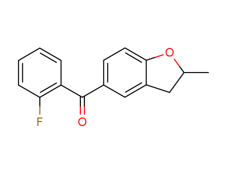 147394-58-9,Methanone, (2,3-dihydro-2-methyl-5-benzofuranyl)(2-fluorophenyl)-,Methanone, (2,3-dihydro-2-methyl-5-benzofuranyl)(2-fluorophenyl)-
