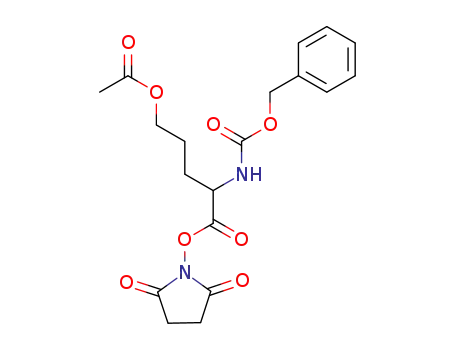 Molecular Structure of 125076-27-9 (5-Acetoxy-2-benzyloxycarbonylamino-pentanoic acid 2,5-dioxo-pyrrolidin-1-yl ester)