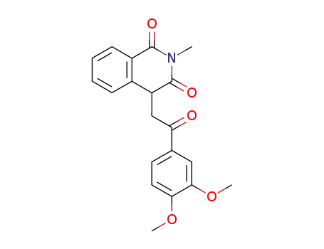 Molecular Structure of 61380-81-2 (1,3(2H,4H)-Isoquinolinedione,
4-[2-(3,4-dimethoxyphenyl)-2-oxoethyl]-2-methyl-)